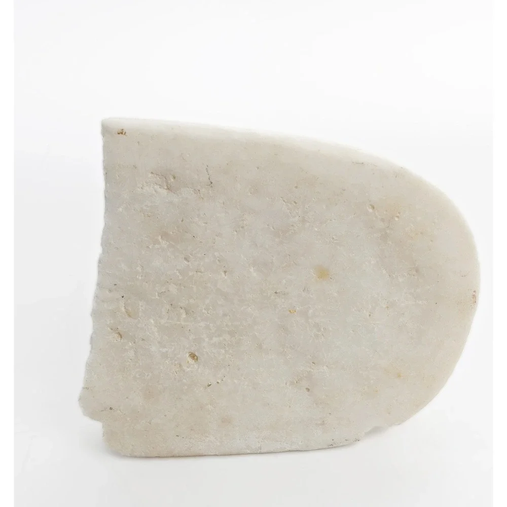 White Stone Dog Bookend Distressed Chippy Vintage Library Decor